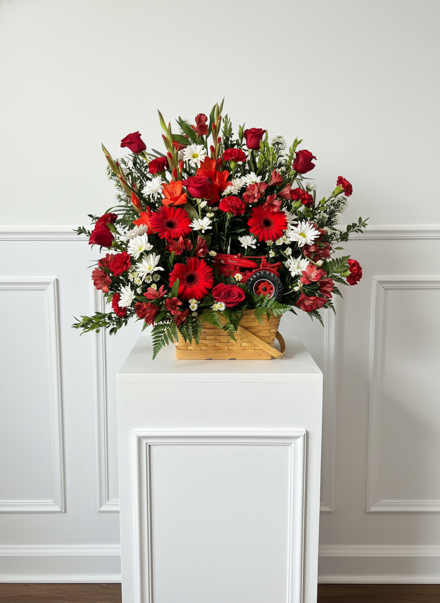 Red Memorial Basket