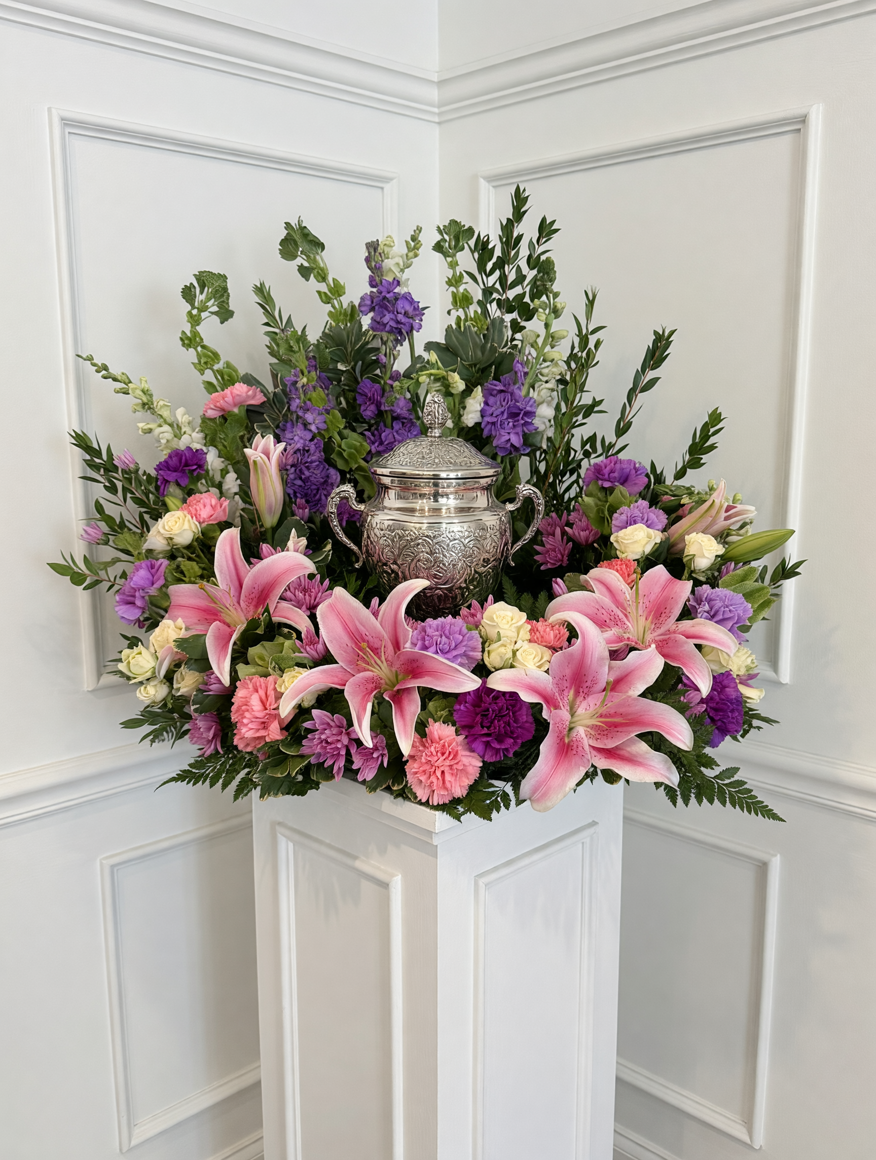 Graceful Lily Urn Ring